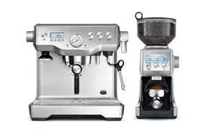 Breville Dynamic Duo Dual Boiler Espresso Machine and Smart Grinder Pro Package
