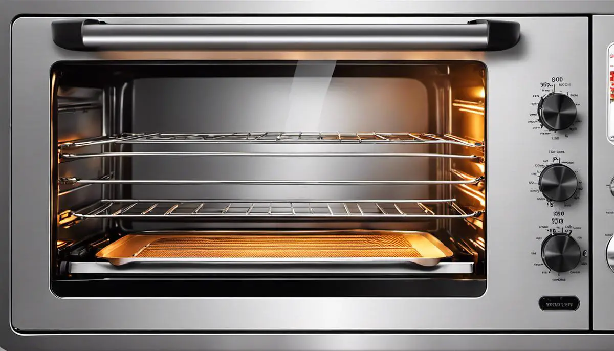 Illustration of heating elements in a toaster oven, demonstrating their importance for effective cooking