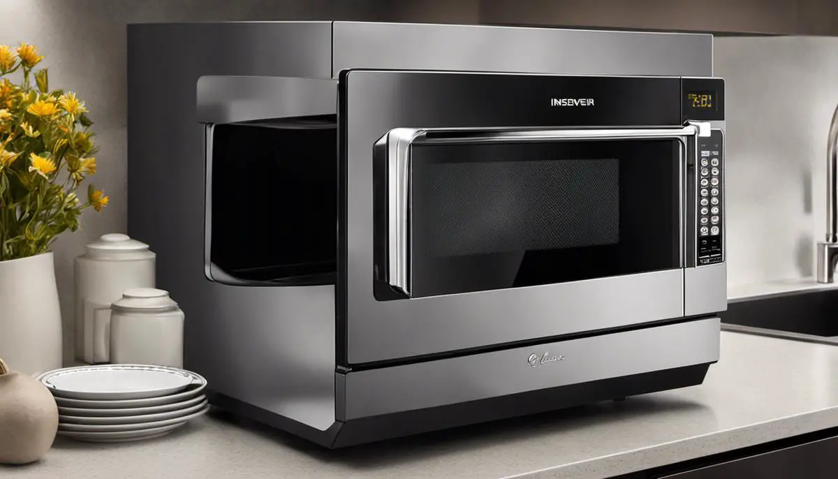 A modern microwave oven with various advanced features.